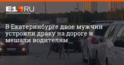 В Екатеринбурге двое мужчин устроили драку на дороге и мешали водителям