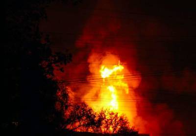 В России мощный пожар на газопроводе Уренгой-Центр
