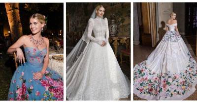 Племянница принцессы Дианы Китти Спенсер показала все свои свадебные наряды (видео)
