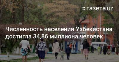 Численность населения Узбекистана достигла 34,86 миллиона человек
