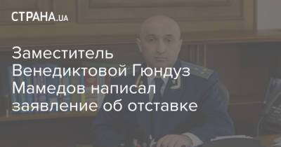Заместитель Венедиктовой Гюндуз Мамедов написал заявление об отставке