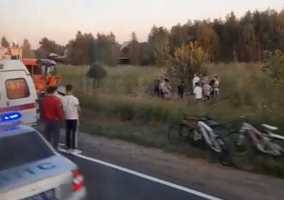 Опубликовано видео с места аварии с рязанским мусоровозом, в которой погибли четыре человека