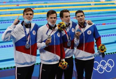 Российские пловцы завоевали серебро Олимпиады в эстафете 4х200 метров кролем