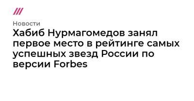 Хабиб Нурмагомедов занял первое место в рейтинге самых успешных звезд России по версии Forbes