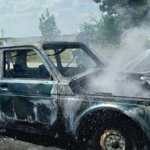 В Запорожской области за сутки сгорели два автомобиля. Фото