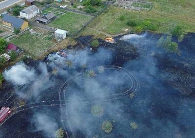 В Сасовском районе за несколько часов сгорело более шести гектаров сухой травы