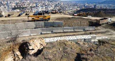 Зона оползня в Тбилиси: укрепительные работы в завершающей стадии
