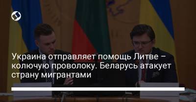 Украина отправляет помощь Литве – колючую проволоку. Беларусь атакует страну мигрантами