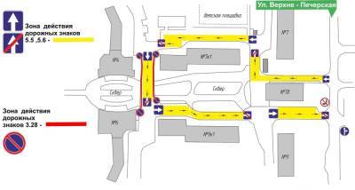 Одностороннее движение вводится на улице Верхне-Печерской