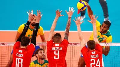 Российские волейболисты обыграли Бразилию на олимпийском турнире в Токио