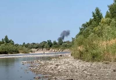 Крушение самолета на Прикарпатье попало на видео