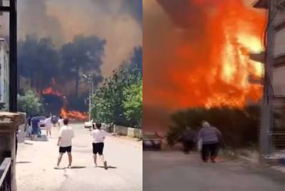 Популярный среди украинцев курорт охватили масштабные пожары, пламя добралось до домов: кадры ЧП