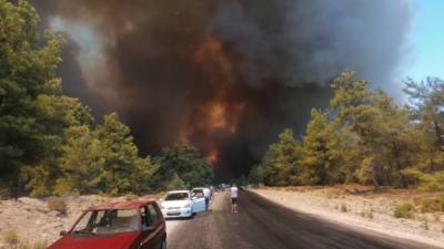 Более 50 жителей турецкой Анталии пострадали от масштабного лесного пожара