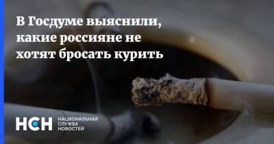 В Госдуме выяснили, какие россияне не хотят бросать курить