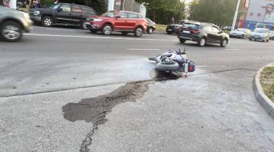 В Минске на улице Горецкого пострадал мотоциклист