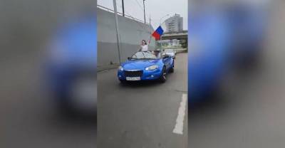 Красноярские автомобилисты поддержали олимпийский флешмоб #WewillROCyou