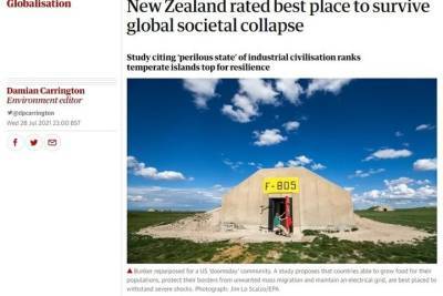 Новая Зеландия признана лучшим местом для выживания при коллапсе