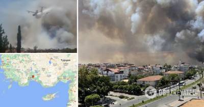 Лесные пожары в Турции добрались до Антальи, власти проводят эвакуацию. Фото и видео