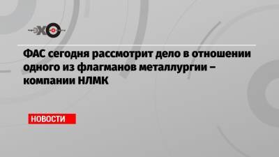 ФАС сегодня рассмотрит дело в отношении одного из флагманов металлургии – компании НЛМК