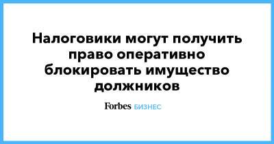 Налоговики могут получить право оперативно блокировать имущество должников - forbes.ru