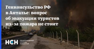 Генконсульство РФ в Анталье: вопрос об эвакуации туристов из-за пожара не стоит