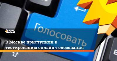 В Москве приступили к тестированию онлайн-голосования