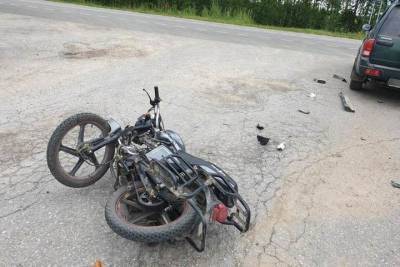 В Спасском районе Рязанской области подросток на мопеде врезался в Suzuki