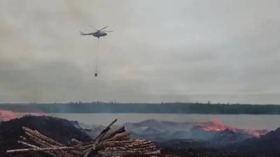 ГУ МЧС России по Иркутской областиВ Приангарье локализовали пожар на штабелях древесины