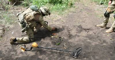 В Холодноярской бригаде ВСУ провели соревнования по установке мин (фото)