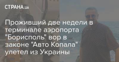 Проживший две недели в терминале аэропорта "Борисполь" вор в законе "Авто Копала" улетел из Украины