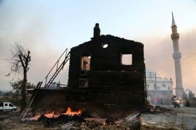 В Турции лесные пожары зафиксированы в районе Бодрума