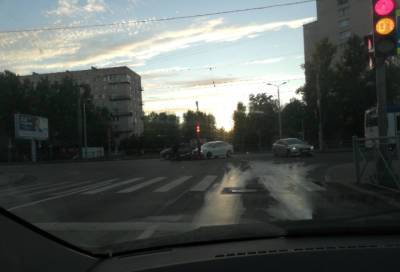 «Иронично»: ДТП с участием мотоциклиста произошло на улице Танкиста Хрустицкого