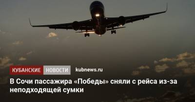 В Сочи пассажира «Победы» сняли с рейса из-за неподходящей сумки