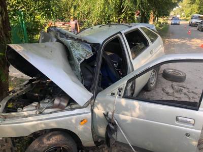 15-летний водитель врезался в дерево в Каменске-Шахтинском, 2 человека погибли