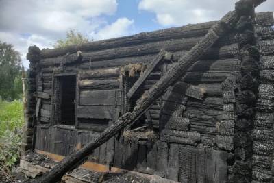 Под Рязанью сгорел нежилой деревянный дом