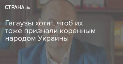 Гагаузы хотят, чтоб их тоже признали коренным народом Украины