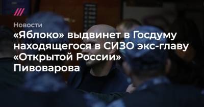 «Яблоко» выдвинет в Госдуму находящегося в СИЗО экс-главу «Открытой России» Пивоварова