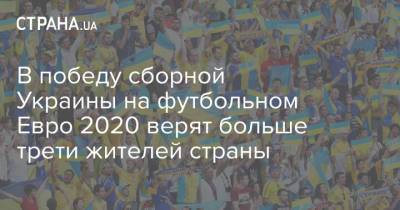В победу сборной Украины на футбольном Евро 2020 верят больше трети жителей страны