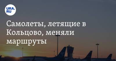 Самолеты, летящие в Кольцово, меняли маршруты. Видео