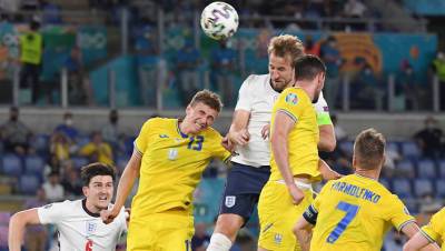 Сборная Англии забила третий мяч в ворота украинской команды на Евро