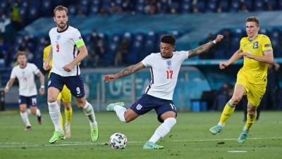 Сборная Англии довела счет до 4:0 в матче с Украиной на Евро