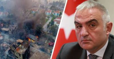 Министр туризма Турции сделал заявление о пожаре в Анталии
