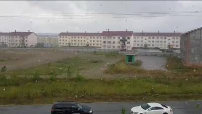 По Южно-Сахалинску бродит дождь