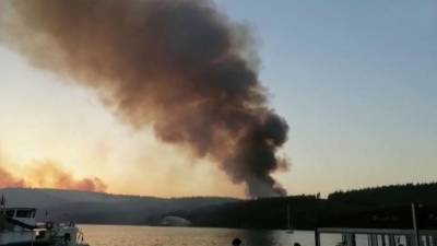 В Турции уже третий день тушат лесные пожары на побережье