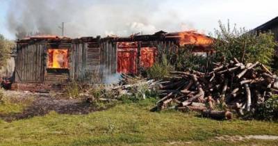 На Черниговщине из-за "детских шалостей" сгорел дом, автомобиль, забор и две опоры (ФОТО)