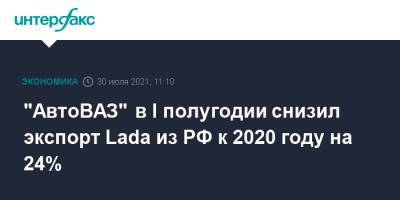 "АвтоВАЗ" в I полугодии снизил экспорт Lada из РФ к 2020 году на 24%