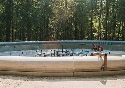 Музыкальный фонтан протестировали в нижегородском парке «Швейцария»