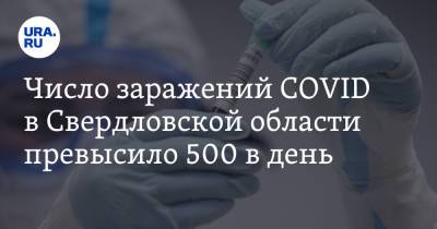 Число заражений COVID в Свердловской области превысило 500 в день