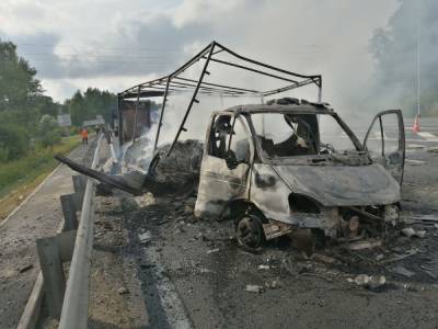 «ГАЗель» сгорела в Лысковском районе