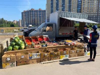 Фото: нелегальному торговцу фруктами у метро «Парнас» грозит штраф до 400 тысяч рублей